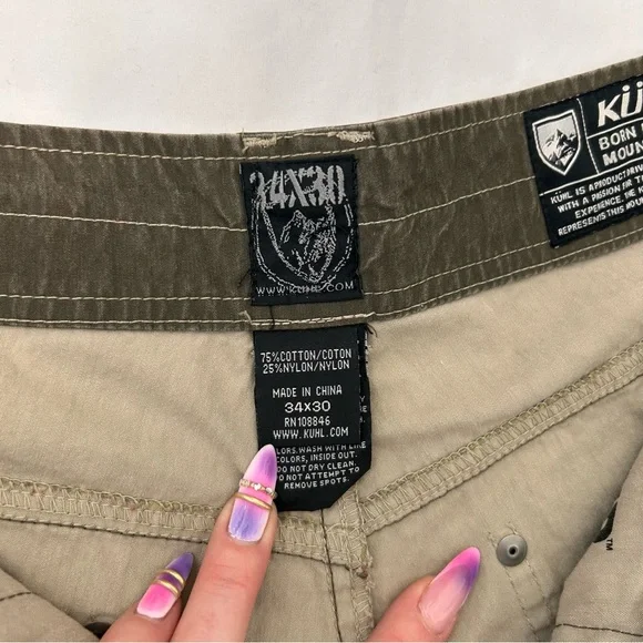 Kuhl Revolvr Pants 34x30 Vintage Patina Dye Hiking Gorpcore Pants Workwear Brown - Picture 6 of 9